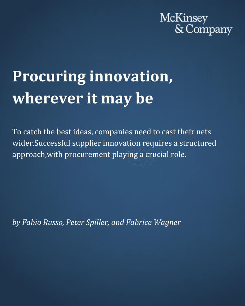 Procuring innovation, wherever it may be
